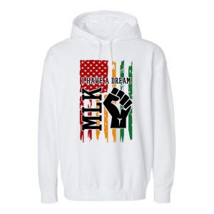 Martin Luther King Jr. Day Mlk American Flag Garment-Dyed Fleece Hoodie