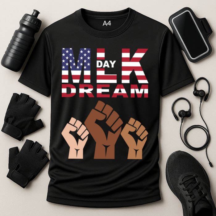 Martin Luther King Jr. Day Dream Mlk Black History Cooling Performance Crew T-Shirt