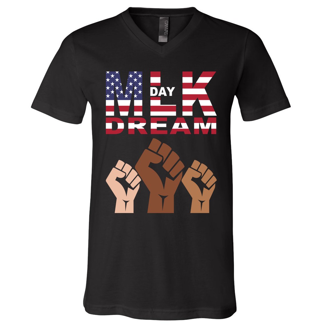Martin Luther King Jr. Day Dream Mlk Black History V-Neck T-Shirt