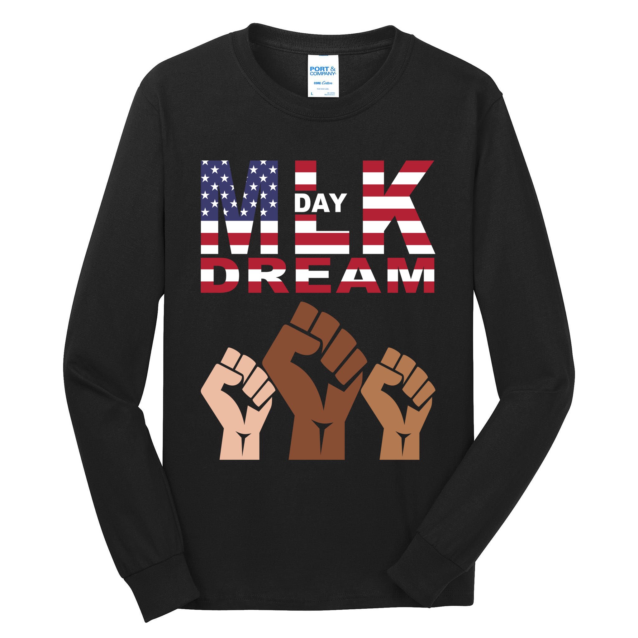 Martin Luther King Jr. Day Dream Mlk Black History Tall Long Sleeve T-Shirt