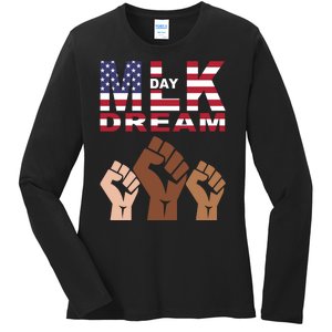 Martin Luther King Jr. Day Dream Mlk Black History Ladies Long Sleeve Shirt