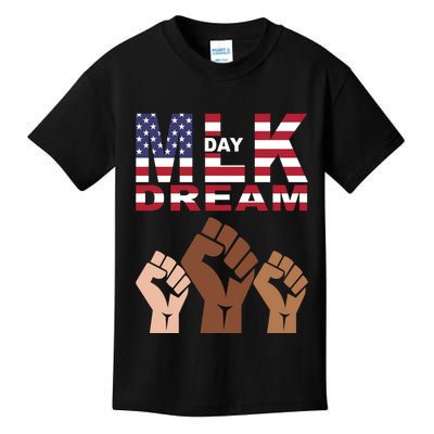 Martin Luther King Jr. Day Dream Mlk Black History Kids T-Shirt