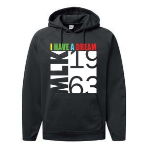 Martin Luther King Jr Day I Have A Dream Mlk Day Performance Fleece Hoodie