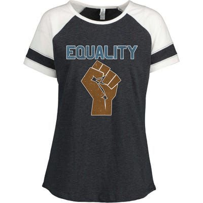 Martin Luther King Day Gift Enza Ladies Jersey Colorblock Tee