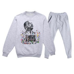 Martin Luther King Jr. Day I Have A Dream Mlk Day Premium Crewneck Sweatsuit Set