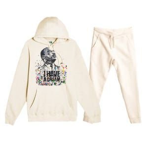 Martin Luther King Jr. Day I Have A Dream Mlk Day Premium Hooded Sweatsuit Set