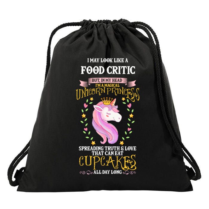 May Look Like Food Critic Unicorn Cupcakes Funny Gift Drawstring Bag