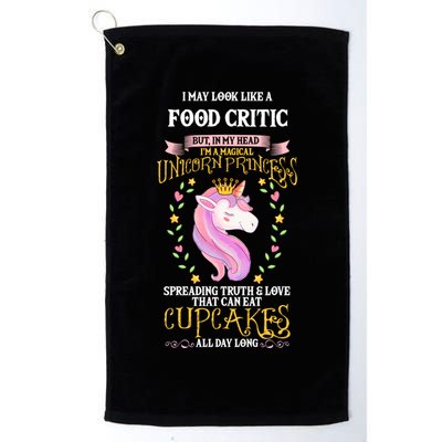 May Look Like Food Critic Unicorn Cupcakes Funny Gift Golf Towel