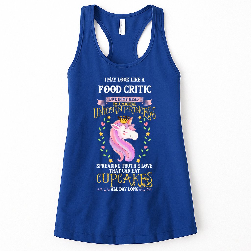 May Look Like Food Critic Unicorn Cupcakes Funny Gift Womens Tank Top