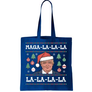 Maga La La La Donald Trump Potus 47 Ugly Christmas Gift Tote Bag