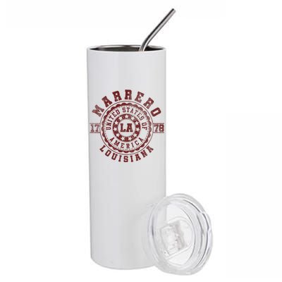 Marrero La Louisiana Vintage City Apparels Stainless Steel Tumbler