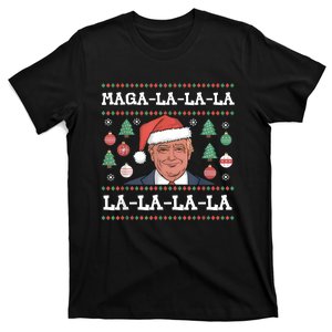 Maga La La La Donald Trump Potus 47 Ugly Christmas Sweater T-Shirt