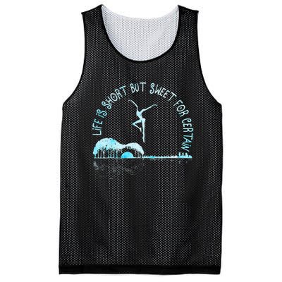 Music Lover Life Is Short But Sweet For Certain Guitar Mesh Reversible Basketball Jersey Tank