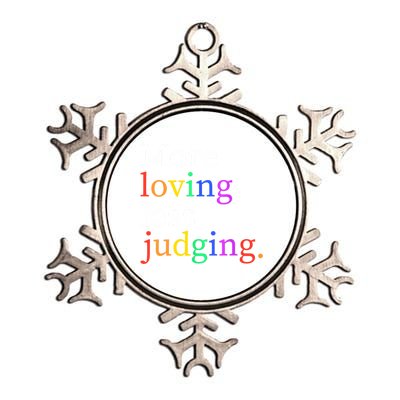 More Loving Less Judging Metallic Star Ornament