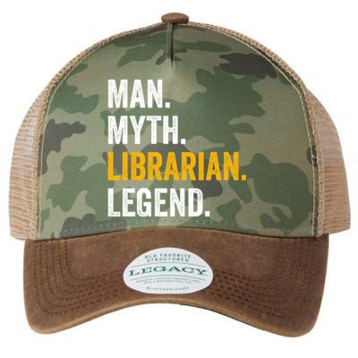 Myth Librarian Legend Library Funny Librarian Gift Legacy Tie Dye Trucker Hat