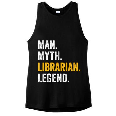 Myth Librarian Legend Library Funny Librarian Gift Ladies PosiCharge Tri-Blend Wicking Tank