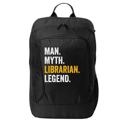Myth Librarian Legend Library Funny Librarian Gift City Backpack