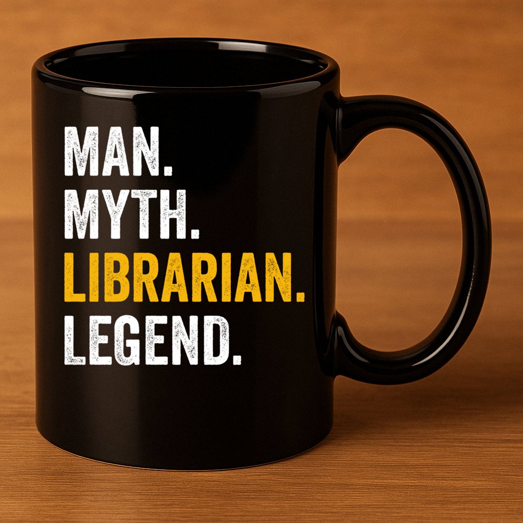 Myth Librarian Legend Library Funny Librarian Gift 11oz C Handle Ceramic Mug