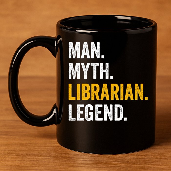 Myth Librarian Legend Library Funny Librarian Gift 11oz C Handle Ceramic Mug