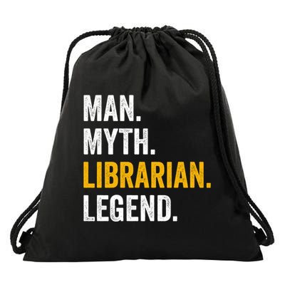 Myth Librarian Legend Library Funny Librarian Gift Drawstring Bag