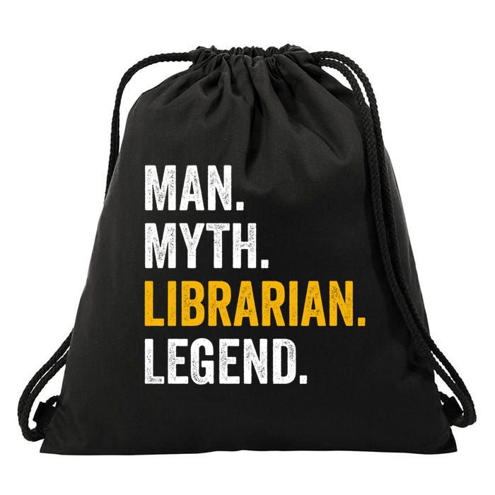 Myth Librarian Legend Library Funny Librarian Gift Drawstring Bag