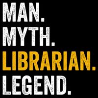 Myth Librarian Legend Library Funny Librarian Gift Drawstring Bag