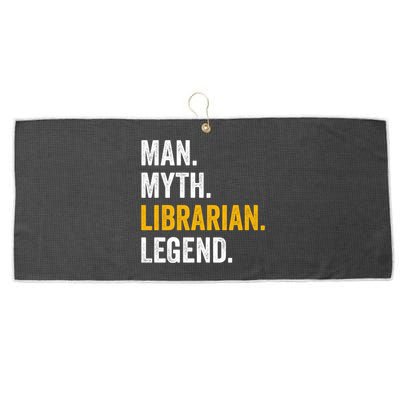 Myth Librarian Legend Library Funny Librarian Gift Large Microfiber Waffle Golf Towel