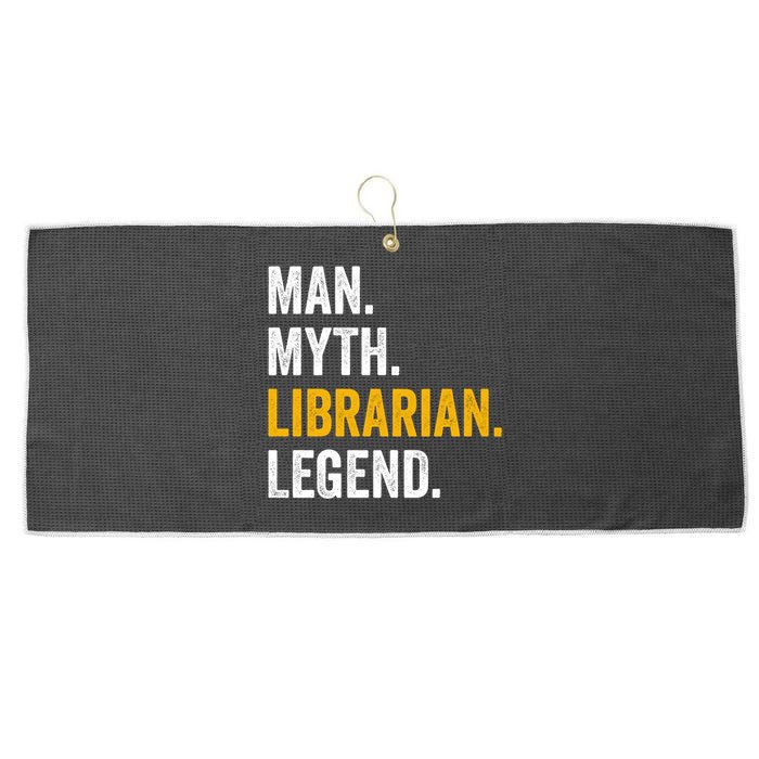 Myth Librarian Legend Library Funny Librarian Gift Large Microfiber Waffle Golf Towel