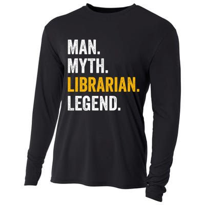 Myth Librarian Legend Library Funny Librarian Gift Cooling Performance Long Sleeve Crew