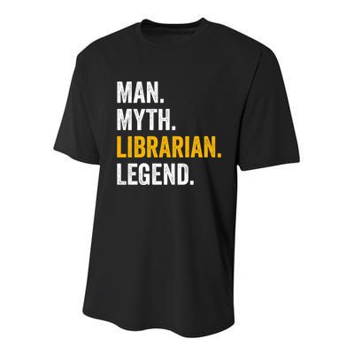 Myth Librarian Legend Library Funny Librarian Gift Youth Performance Sprint T-Shirt