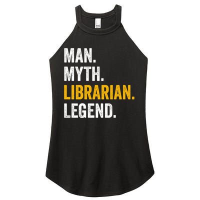 Myth Librarian Legend Library Funny Librarian Gift Women's Perfect Tri Rocker Tank
