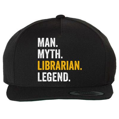 Myth Librarian Legend Library Funny Librarian Gift Wool Snapback Cap