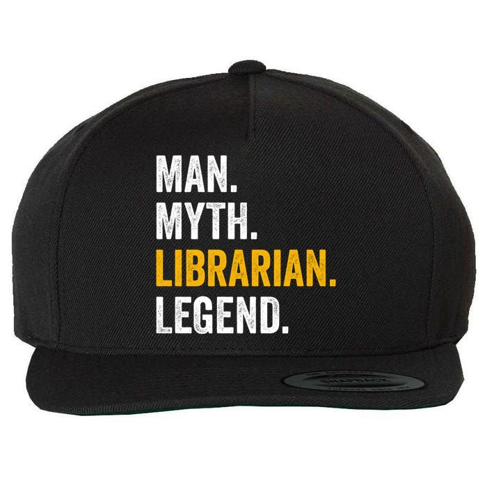 Myth Librarian Legend Library Funny Librarian Gift Wool Snapback Cap