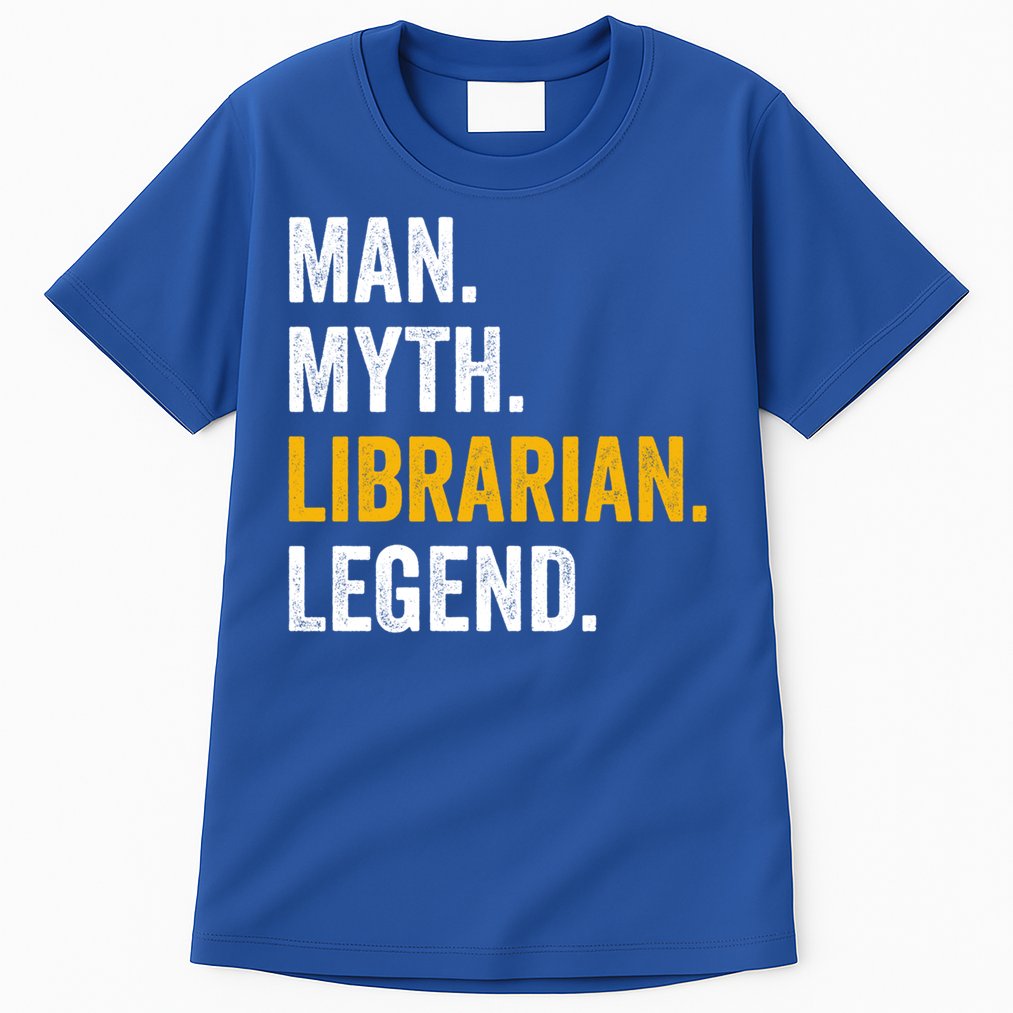 Myth Librarian Legend Library Funny Librarian Gift Tall T-Shirt