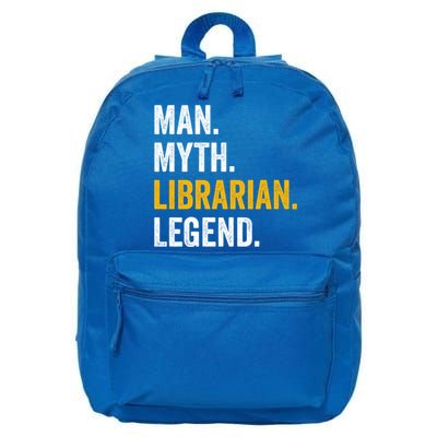 Myth Librarian Legend Library Funny Librarian Gift 16 in Basic Backpack
