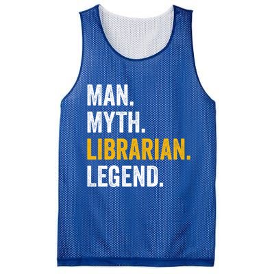 Myth Librarian Legend Library Funny Librarian Gift Mesh Reversible Basketball Jersey Tank