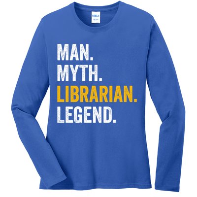 Myth Librarian Legend Library Funny Librarian Gift Ladies Long Sleeve Shirt