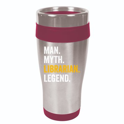 Myth Librarian Legend Library Funny Librarian Gift 16oz Travel Tumbler