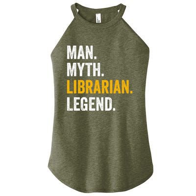 Myth Librarian Legend Library Funny Librarian Gift Women’s Perfect Tri Rocker Tank