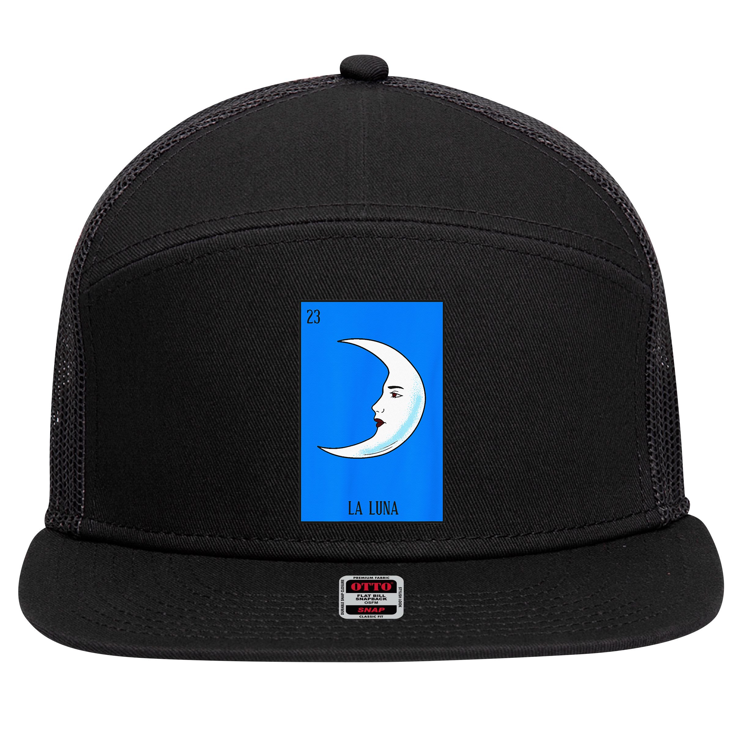 Mexican Lottery La Luna The Moon Game Of Mexico 7 Panel Mesh Trucker Snapback Hat