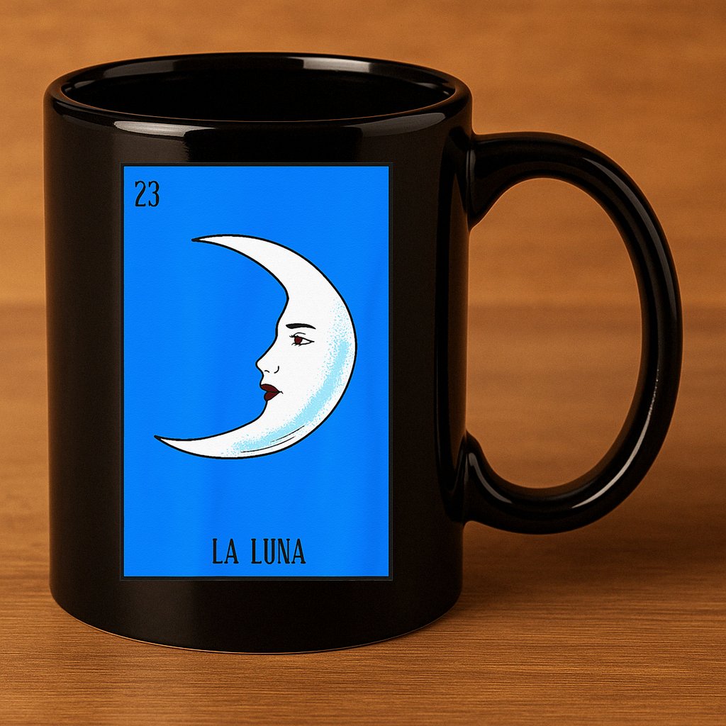 Mexican Lottery La Luna The Moon Game Of Mexico 11oz C Handle Ceramic Mug