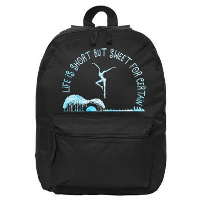 Music Lover Life Is Short But Sweet For Certain Guitar 16 in Basic Backpack