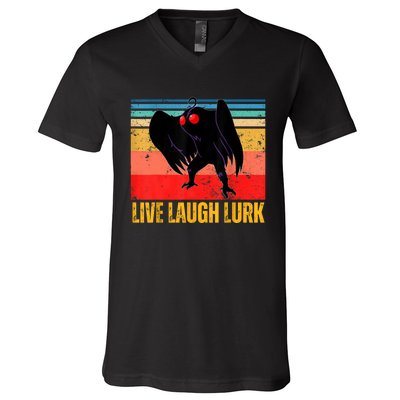 Mothman Live Laugh Lurk V-Neck T-Shirt