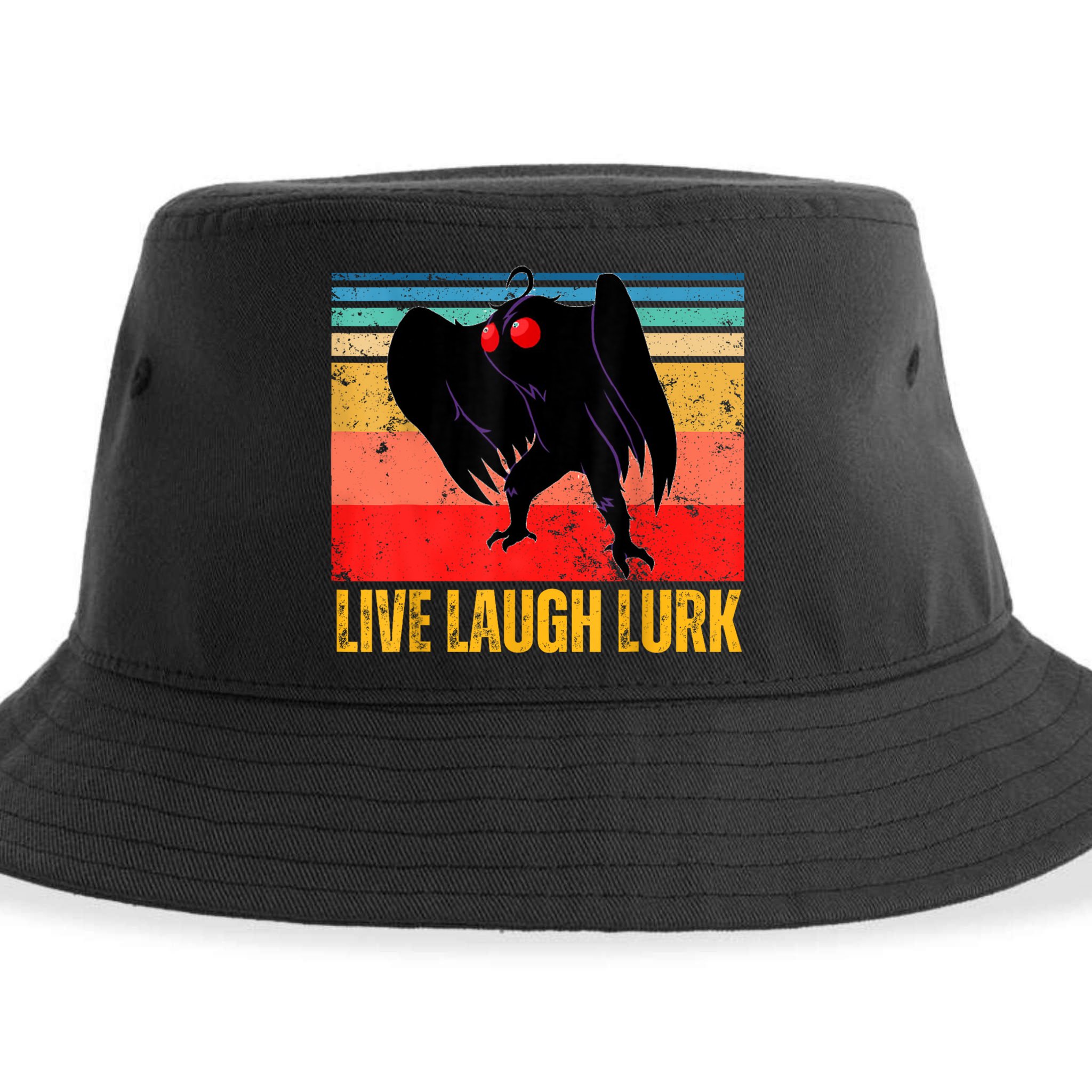Mothman Live Laugh Lurk Sustainable Bucket Hat