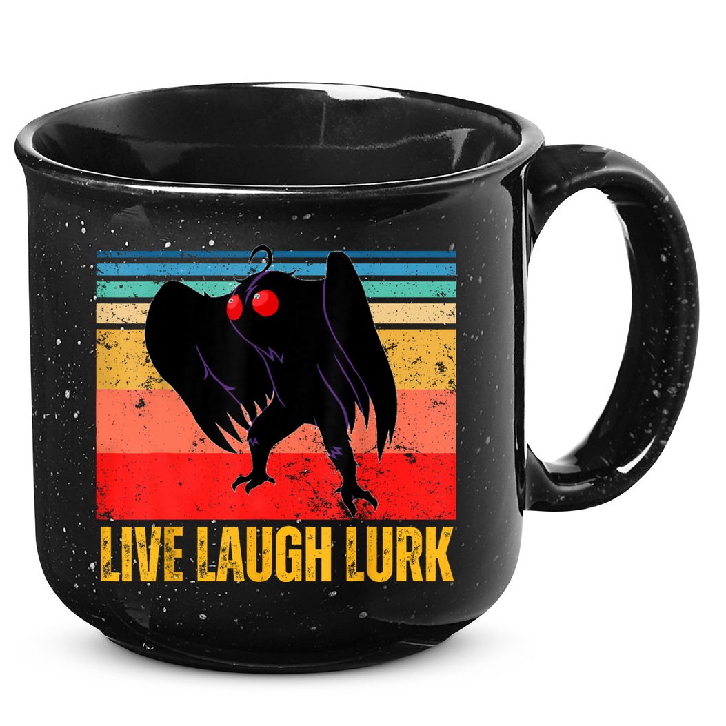 Mothman Live Laugh Lurk 15oz Campfire Ceramic Mug