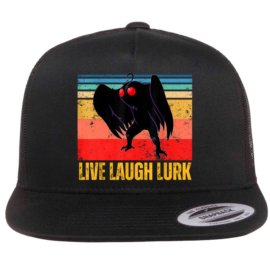 Mothman Live Laugh Lurk Flat Bill Trucker Hat