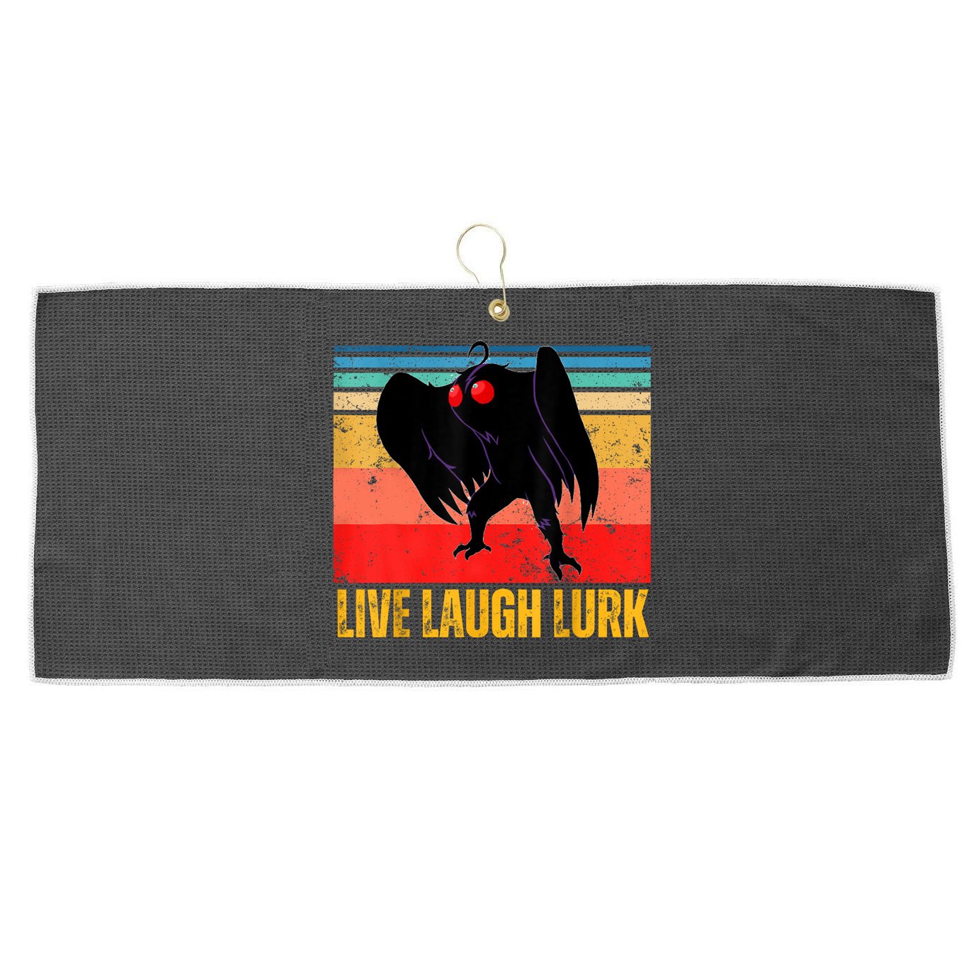 Mothman Live Laugh Lurk Large Microfiber Waffle Golf Towel