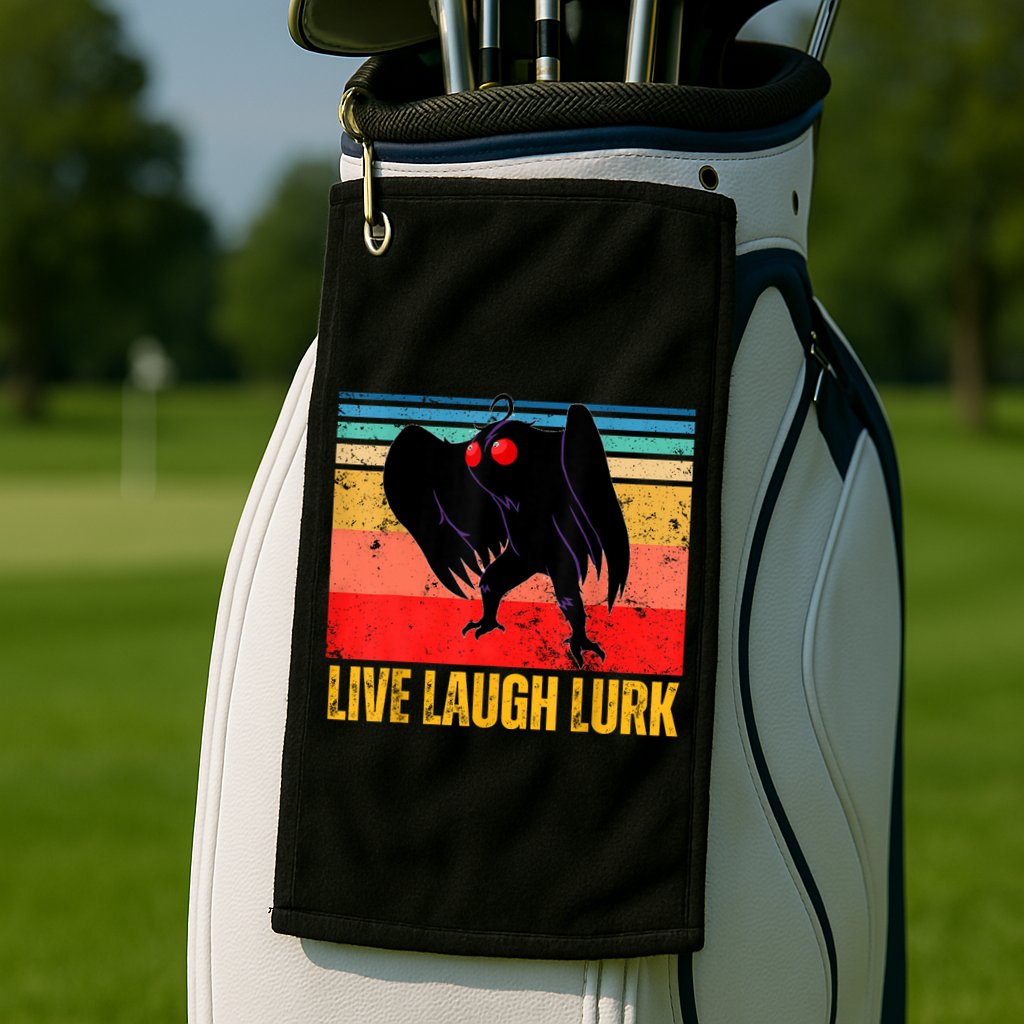 Mothman Live Laugh Lurk Golf Towel
