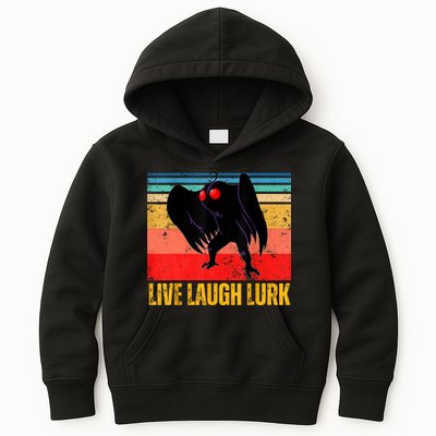 Mothman Live Laugh Lurk Kids Hoodie