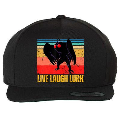 Mothman Live Laugh Lurk Wool Snapback Cap